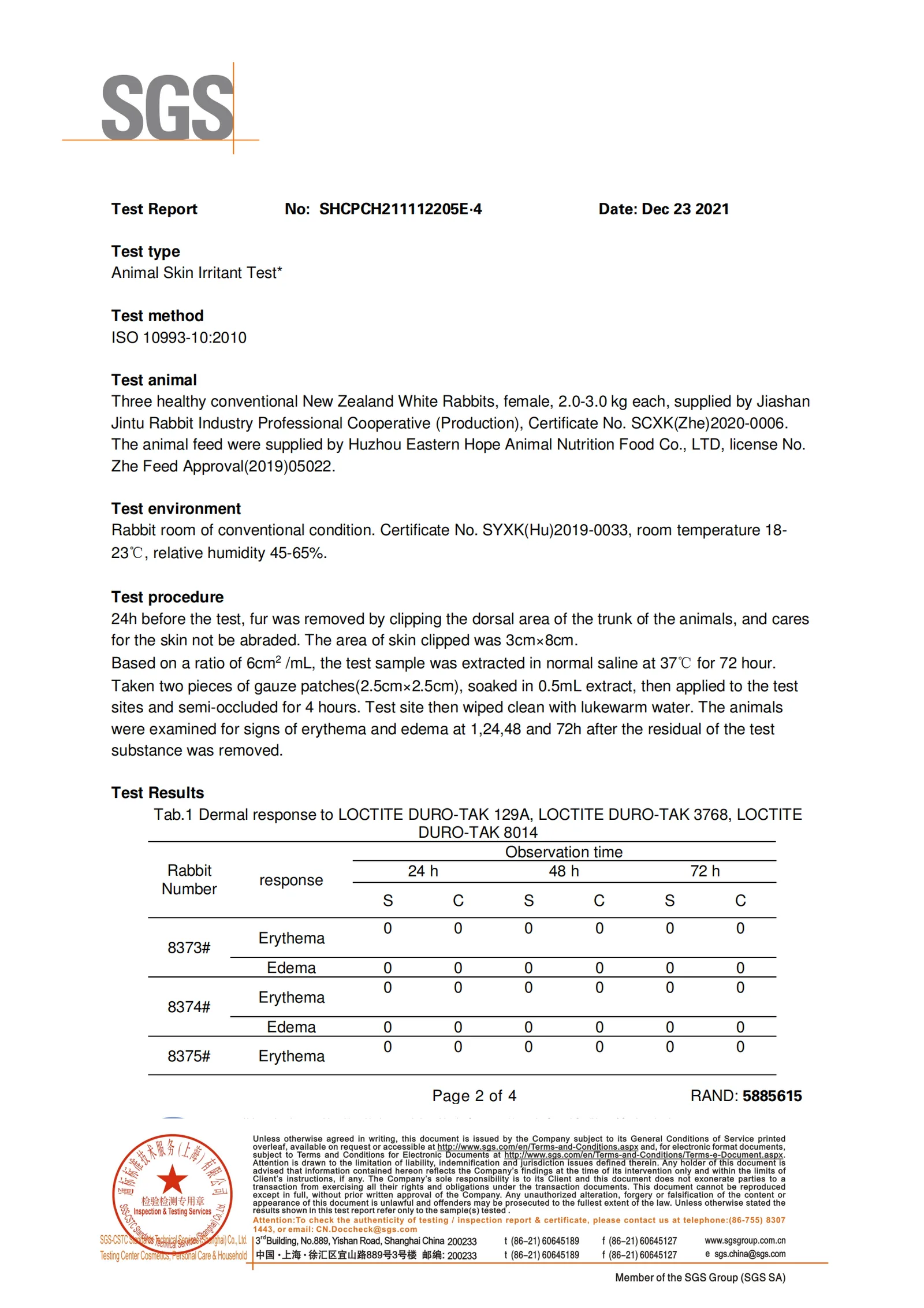 SGS Test Report
