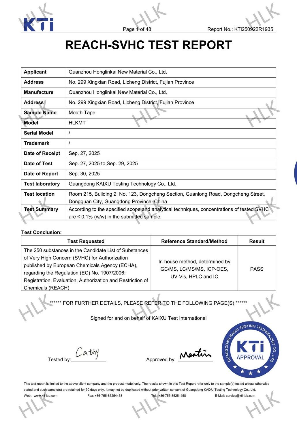 Mouthtape-Reach-Analysis Certificate